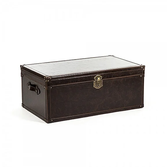 Zentique Large Madalene Trunk AHP0866-L Dark Brown