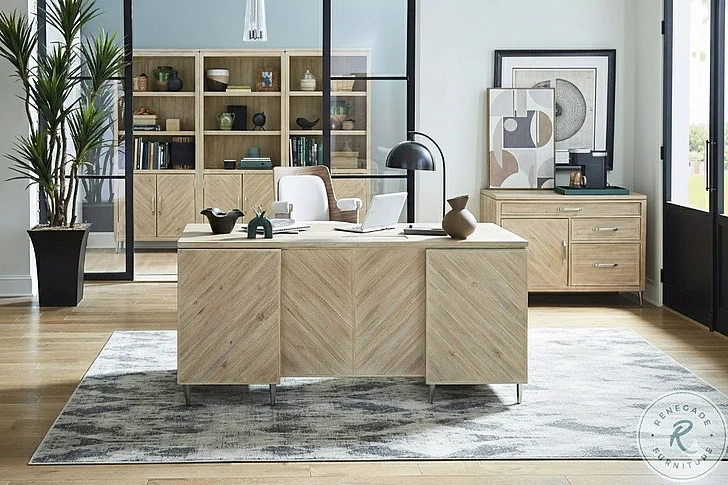 Aspenhome Maddox 2pc Office Set in Biscotti