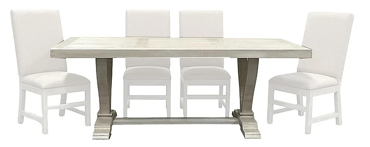 Split Nickel Madelyn Dining Table MIC-MADELYN-DT | COMAD21