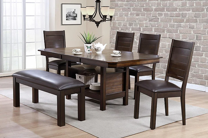 Urban Styles Madison 5pc Dining Table Set in Cappuccino