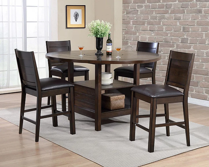 Urban Styles Madison 5pc Counter Height Table Set in Cappuccino