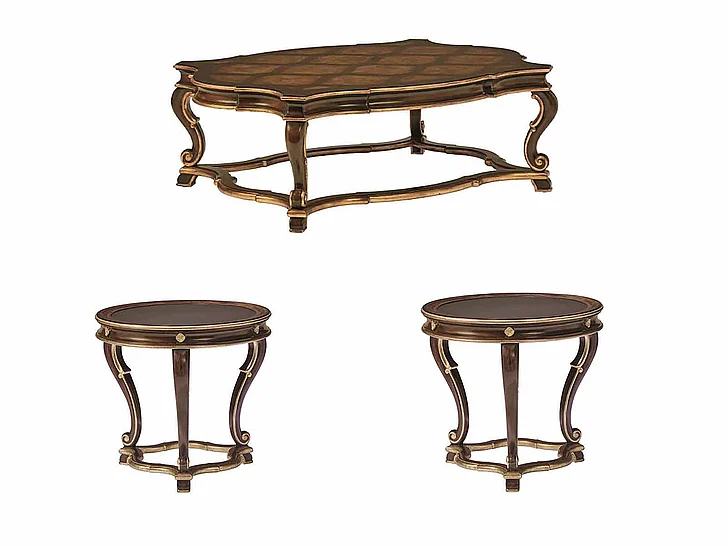 Maitland-Smith Majorca 3pc Occasional Set in Brown