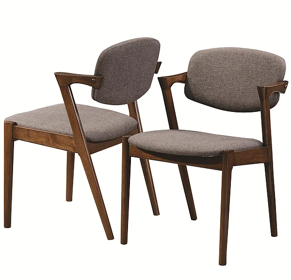Coaster Malone Mid-century Side Chair in Dark Walnut (Set of 2) 105352