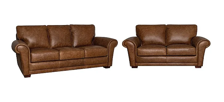 Luke Home Mark 2pc Sofa Living Room Set in 3517 Cinnamon (Quickship)