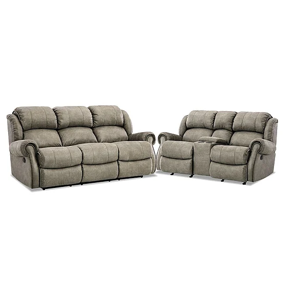Motion Ease Marlowe Manual 2pc Reclining Living Room Set in Tan