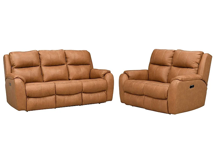Southern Motion Marquis Power Headrest Zero Gravity Reclining 2pc Living Room Set in Caramel