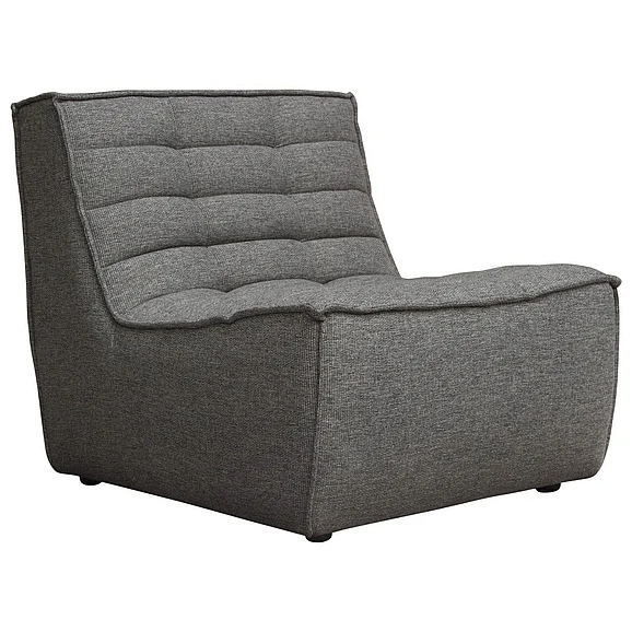Diamond Sofa Marshall Armless Chair in Grey Fabric MARSHALLACGR