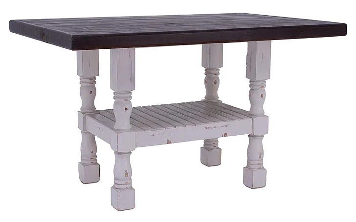 Split Nickel Martha Pub Table Nero White Ashe Top | M251-2