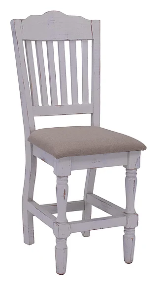 Split Nickel Martha 24" Counter Stool MIC-MAR-NB24 Nero White | M241