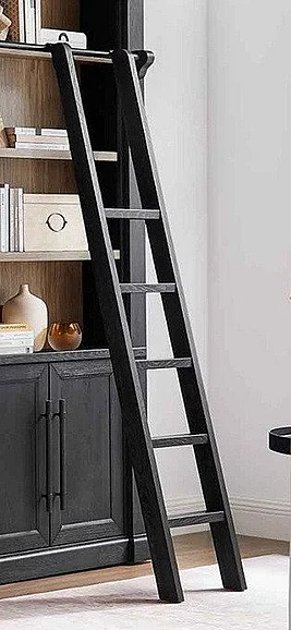 Martin Furniture Willow Lane Wooden Ladder in Black IMWL402B