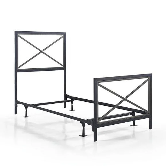 Fashion Bed Group Mason Complete Full Bed w/ Frame in Textured Black/ Gray Bronze B13104