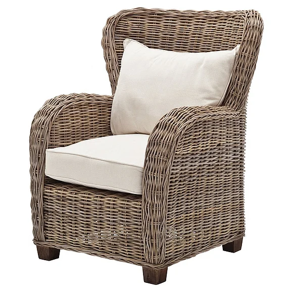 Nova Solo Wickerworks Queen Chair in Natural Grey CR42