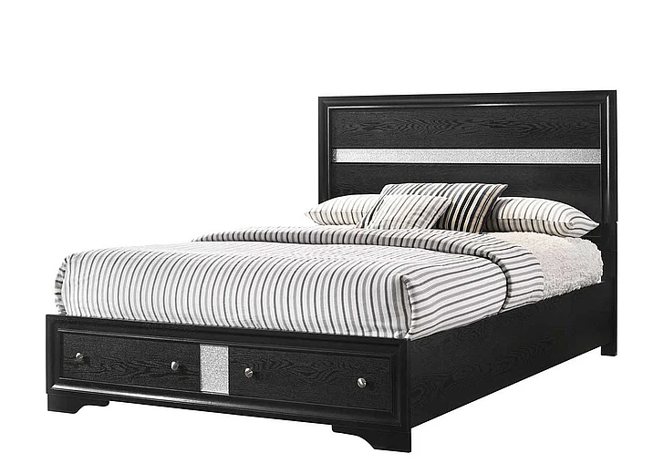 Galaxy Home Matrix King Bed in Black 808857597656