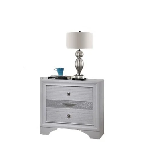 Galaxy Home Matrix Nightstand in White 808857902306