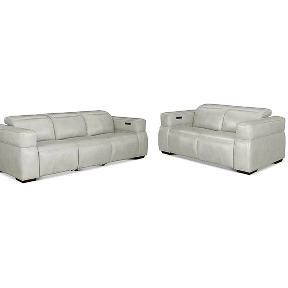 Theodore Alexander Seated Motion Matteo Reclining 2pc Sectional Living Room Set in Motion Brown