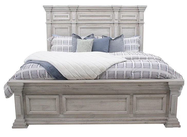 Split Nickel Maverick King Bed Bone MIC-MAV-K | M1B6