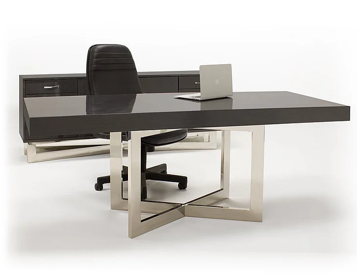 Sharelle Maximo Desk In Gray Oak Lacquer