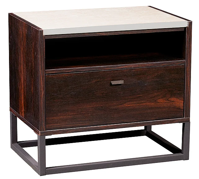 Idea Italia Organica/Marbella 1 Drawer Nightstand in Hand Rubbed Sienna Oak