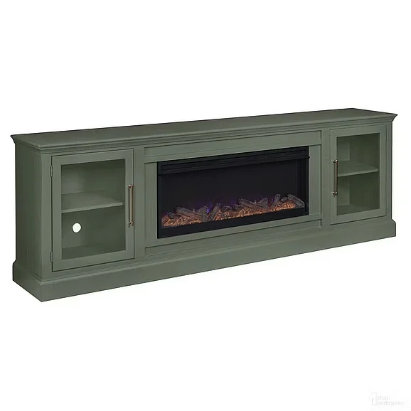 Aspenhome Byron 98" Fireplace Console in Sage Green MBB1970-GRN