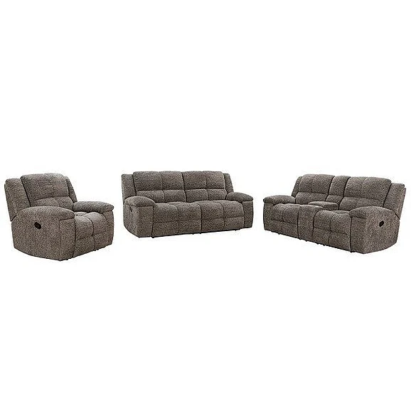 Parker House Living Buster 2pc Manual Reclining Sofa Set in Cabot Stone