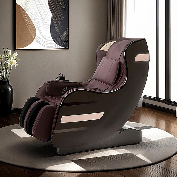 Furniture of America Martinus Massage Chair 3D Back Roller in Brown MC0001BR