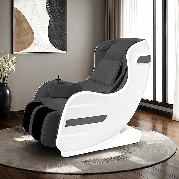 Furniture of America Martinus Massage Chair in Black & White MC0001BW