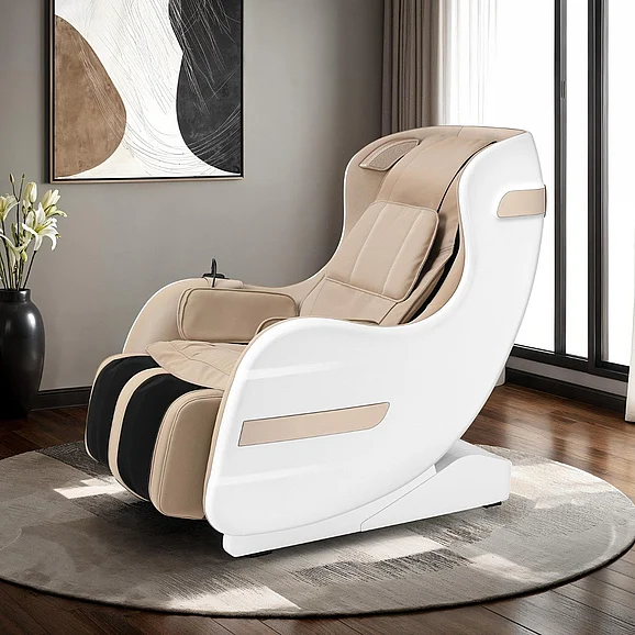 Furniture of America Martinus Massage Chair 3D Back Roller in White MC0001WH