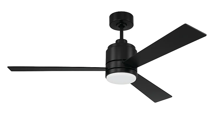 Craftmade 52" McCoy in Flat Black w/ Flat Black Blades MCY52FB3