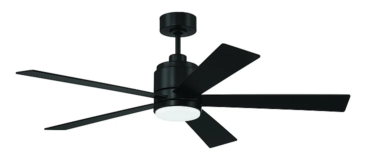 Craftmade 52" McCoy 5-Blade in Flat Black w/ Flat Black Blades MCY52FB5