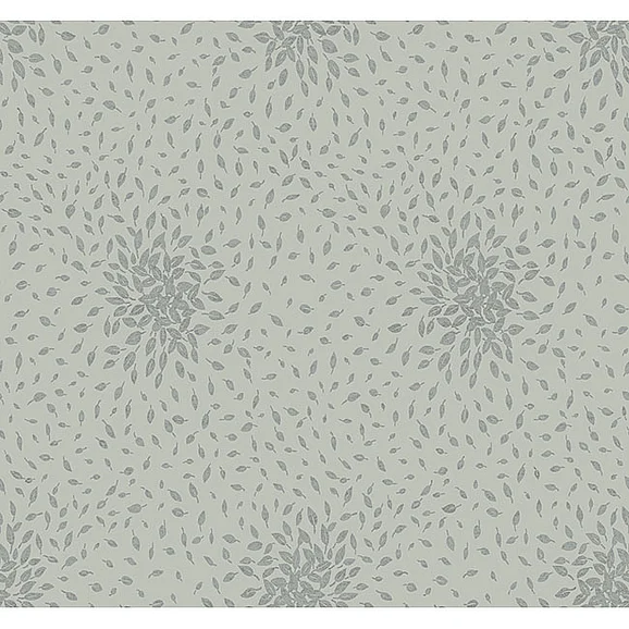 York E89-Antonina Vella Modern Metals Second Edition Petite Leaves Eucalyptus & Silver Wallpaper MD7104 (Double Roll)