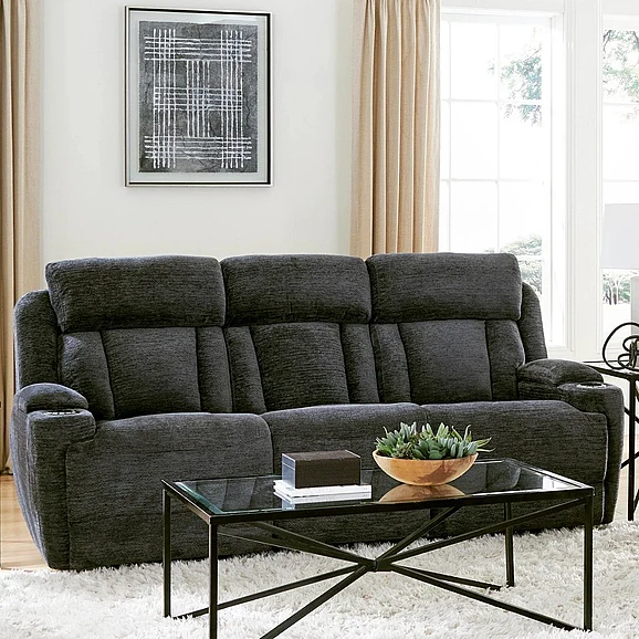 Parker House Dalton Power Sofa in Black MDAL#834PH-LCH