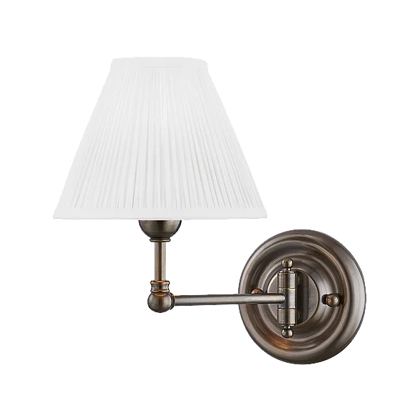 Hudson Valley Lighting Classic No.1 Wall Sconce in Distressed Bronze MDS101-DB-MS