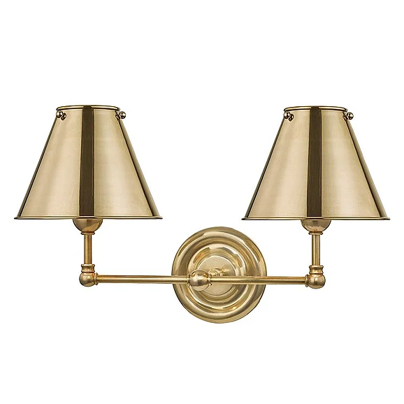 Hudson Valley Lighting Classic No.1 Wall Sconce in Aged Brass MDS102-AGB-MS
