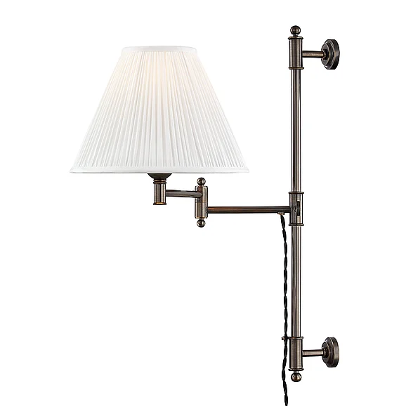 Hudson Valley Lighting Classic No.1 Plug-In Sconce MDS104-DB