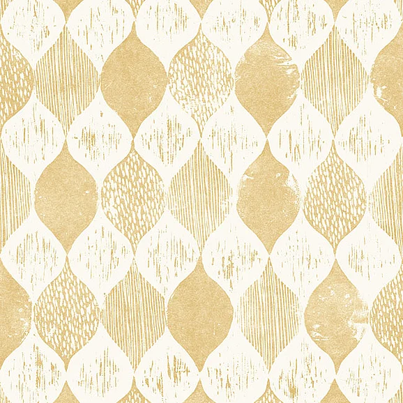 York C17-Magnolia Home Vol. II Woodblock Yellow Wallpaper ME1566 (Double Roll)