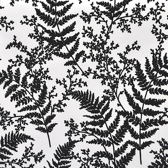 York C17-Magnolia Home Vol. II Forest Fern Flock Black Wallpaper ME1583 (Double Roll)