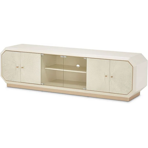 AICO La Rachelle Media Cabinet in Medium Champagne 9034081-136