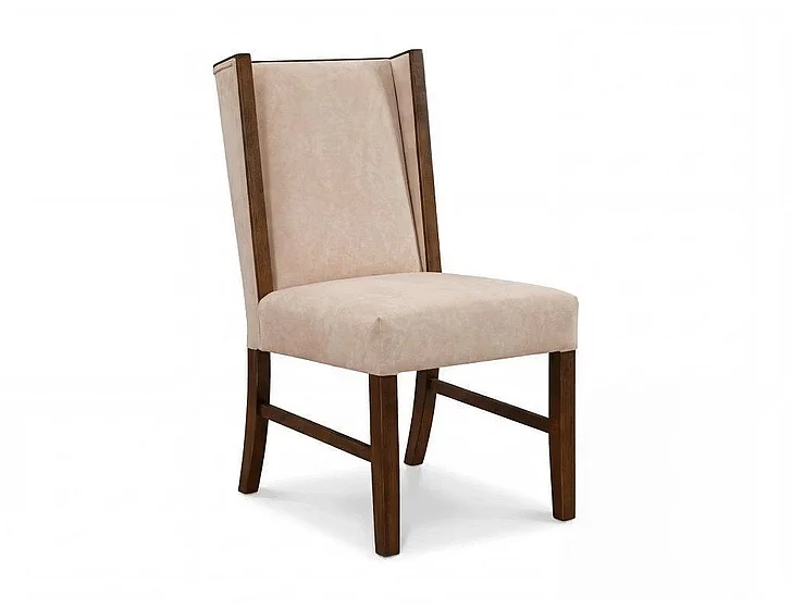 IFD Forge Poly Suede Upholstered Chair (Set of 2) in Chocolate Brown and Beige IFD5822CHU