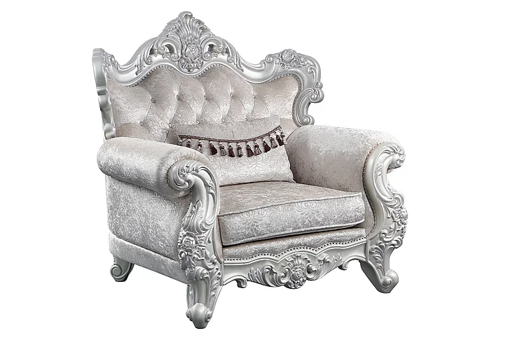 Galaxy Home Melrose Chair in Silver 601955552646