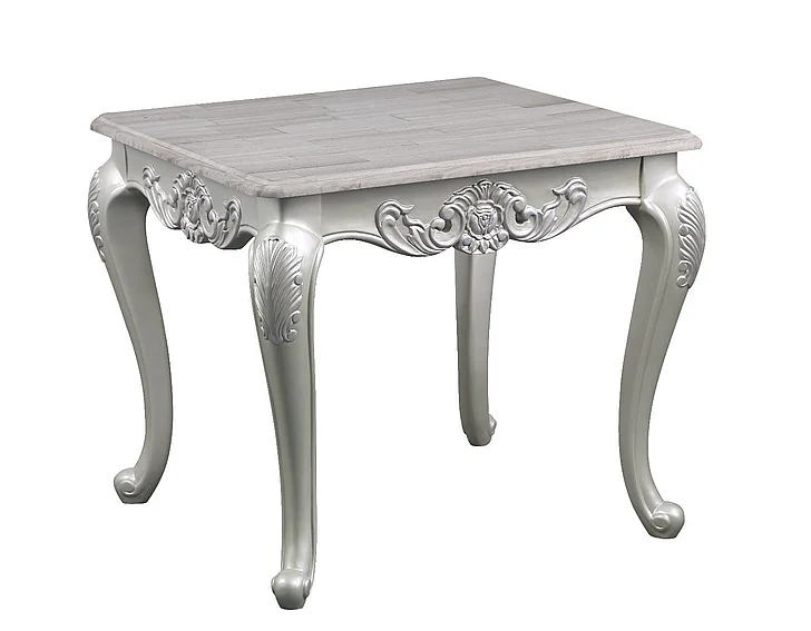 Galaxy Home Melrose End Table in Silver 601955552165