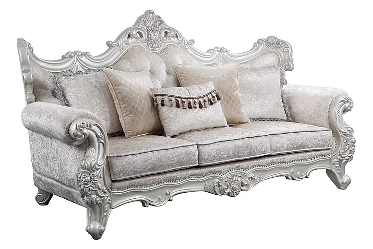 Galaxy Home Melrose Sofa in Silver 601955552622