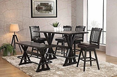 Urban Styles Memphis 5pc Bar Table Set in Espresso