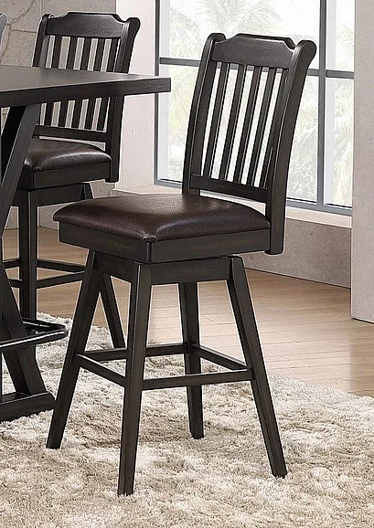 Urban Styles Memphis Espresso Swivel Bar Height Chair 3482