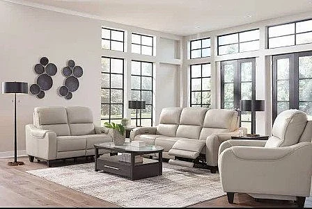 Mercomatic Power Reclining 2Pc Living Room Set in Gray