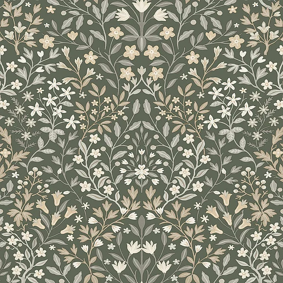 York F14-Magnolia Home 4 Garden Terrace Olive Wallpaper MF4722 (Double Roll)