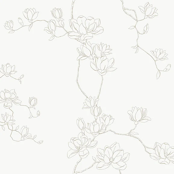 York F14-Magnolia Home 4 Magnolia Beige Branches Wallpaper MF4732 (Double Roll)