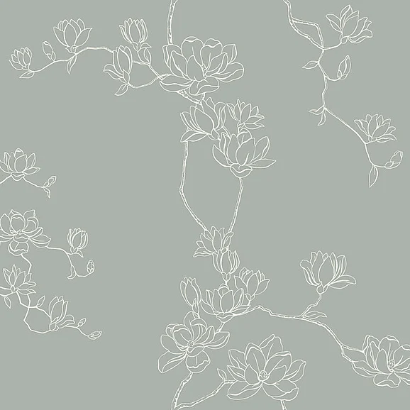 York F14-Magnolia Home 4 Magnolia Eucalyptus Branches Wallpaper MF4734 (Double Roll)