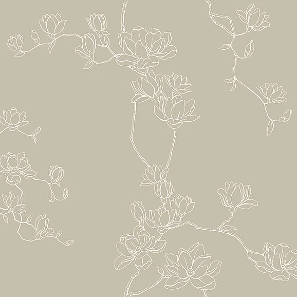 York F14-Magnolia Home 4 Magnolia Taupe Branches Wallpaper MF4736 (Double Roll)