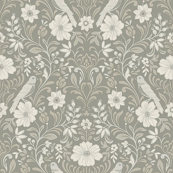 York F14-Magnolia Home 4 Colette Grey Wallpaper MF4746 (Double Roll)