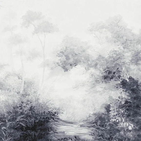 York F14-Magnolia Home 4 Woodland Black & White Wall Mural MF4808M